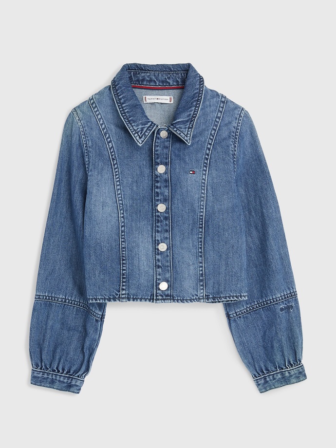 Dětská Džínová Košile Tommy Hilfiger Medium Wash