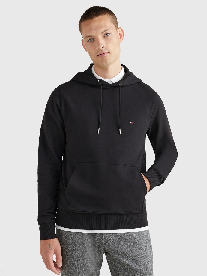 1985 Pevná Mikina S Kapucí černá Tommy Hilfiger