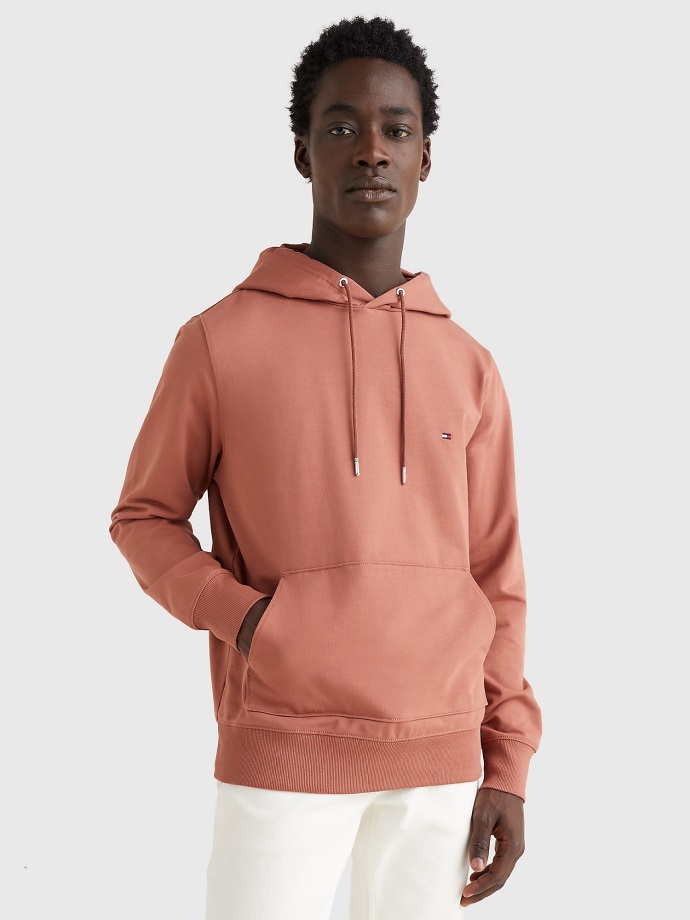 1985 Pevná Mikina S Kapucí Tmavě červenohnědá Tommy Hilfiger