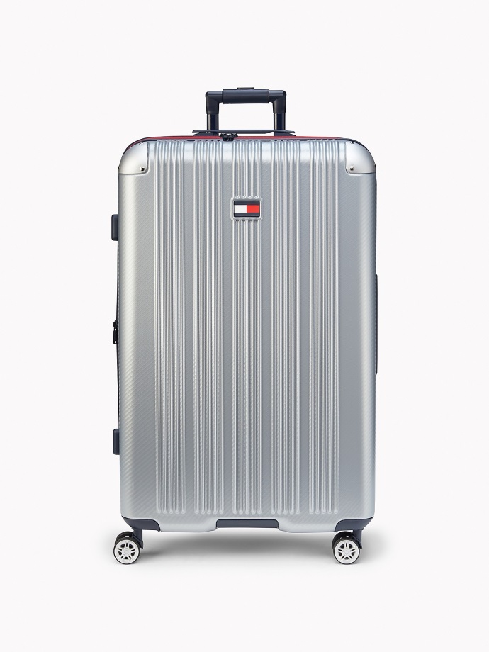 28 Spinner Kufr Stříbrný Tommy Hilfiger