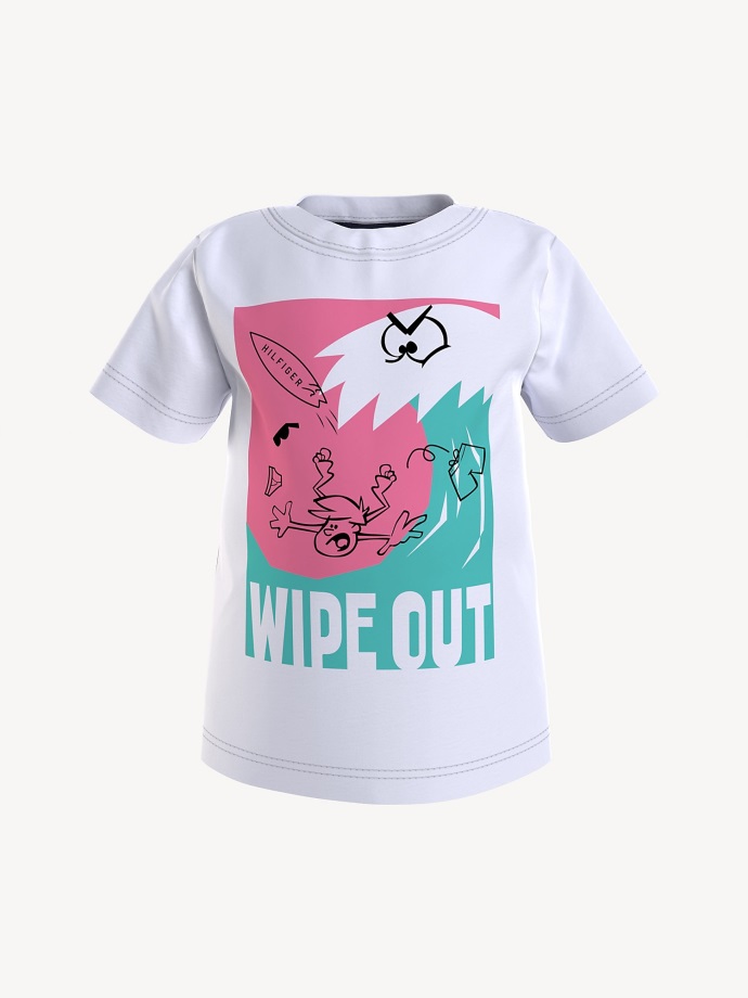 Baby'hilfiger Tričko S Grafickým Logem Svěží Bílé Tommy Hilfiger