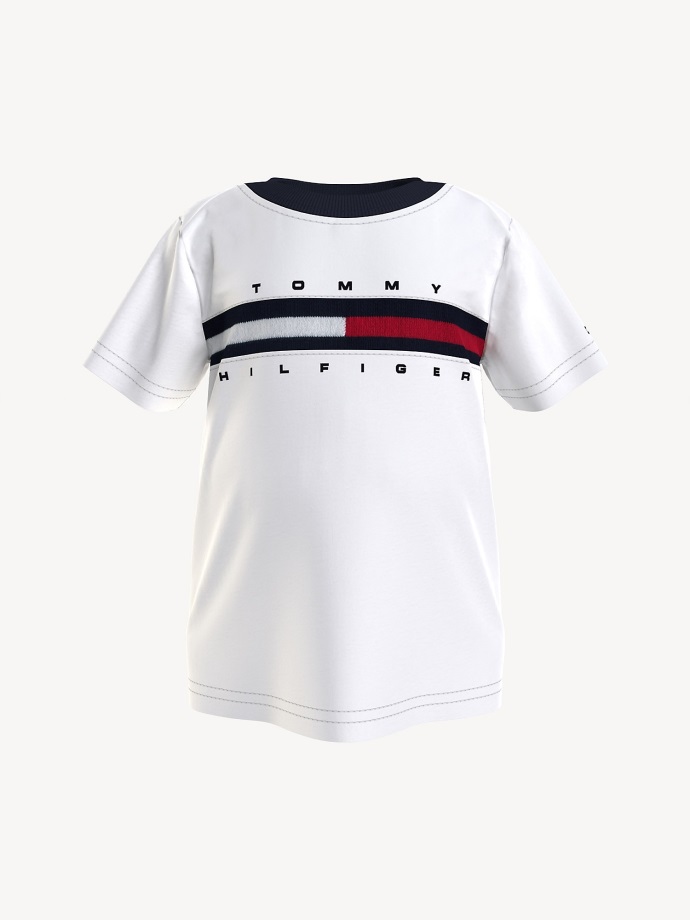 Bílé Tričko S Logem Tommy Hilfiger Optic