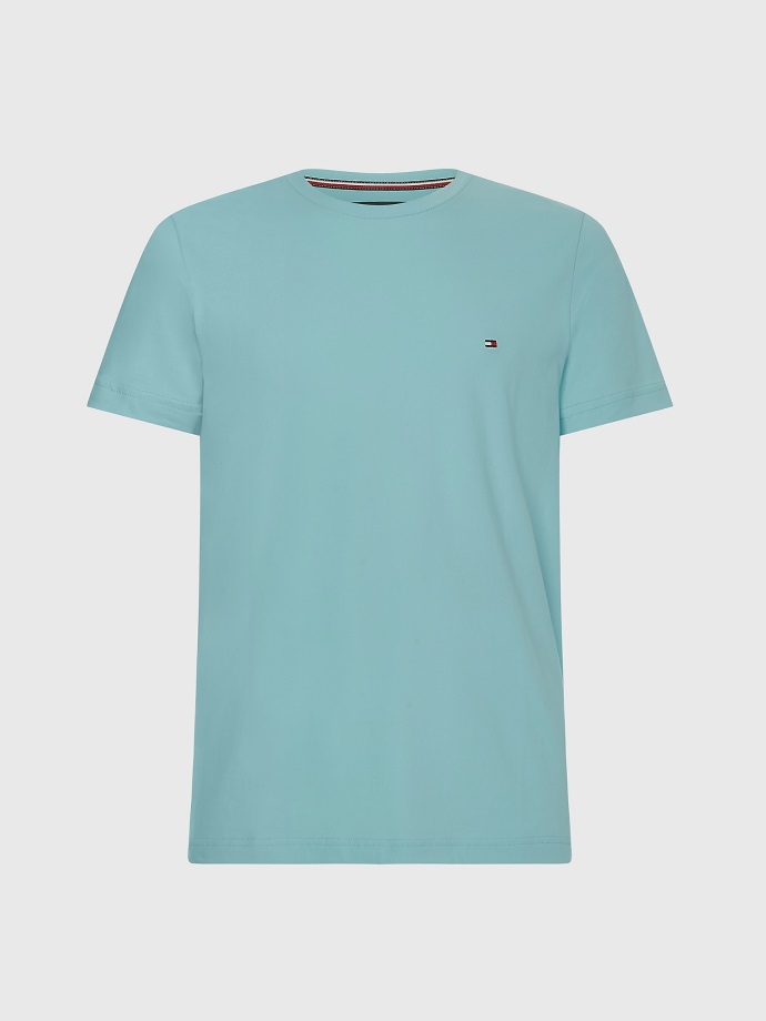 Tommy Hilfiger Velké A Vysoké Pevné Strečové Tričko Vznešené Modré