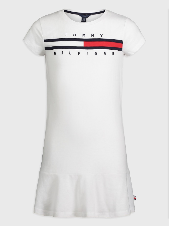 Bílé Tričko Tommy Hilfiger S Velkým Dětským Logem
