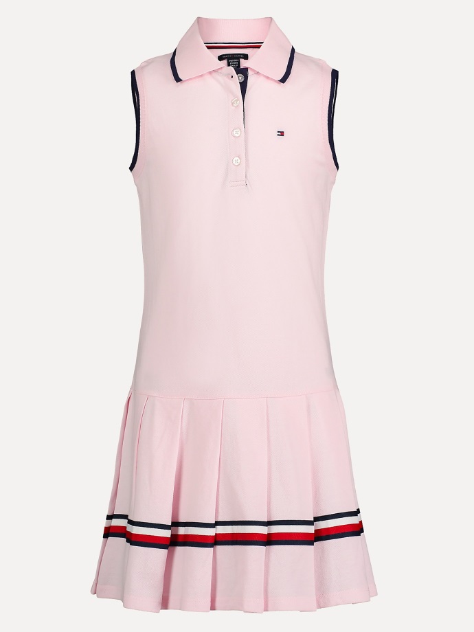 Velké Dětské Plisované Polo šaty Baletka Tommy Hilfiger