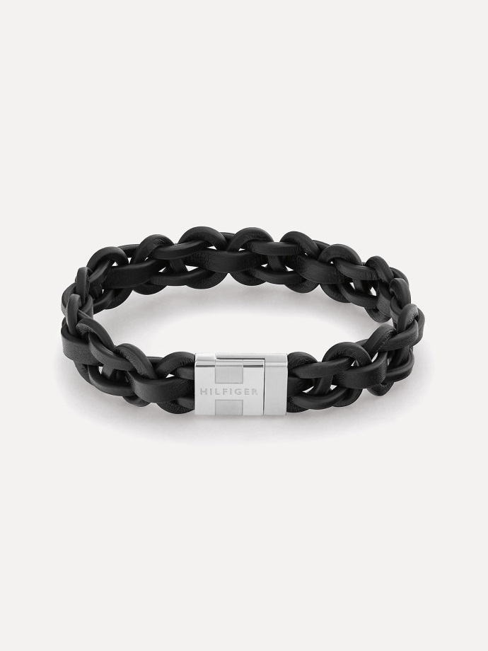 černý černý Náramek Z Tlustého Copu Tommy Hilfiger