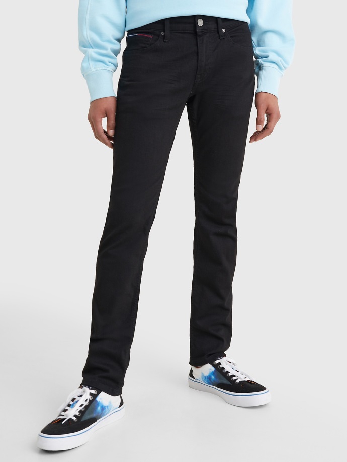 Black Wash Slim Fit Jean Black Tommy Hilfiger