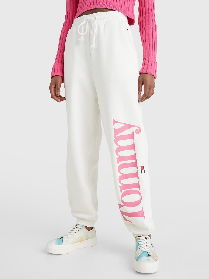 Ecru Tepláky Tommy Hilfiger S Výrazným Logem