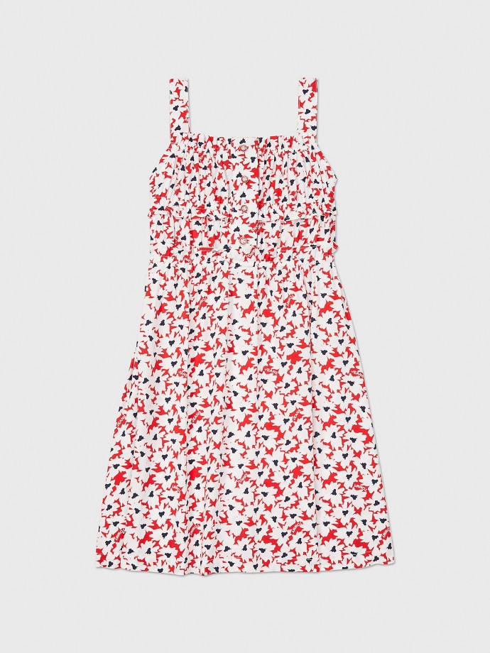 Camo Tkané šaty Blush Red Multi Tommy Hilfiger