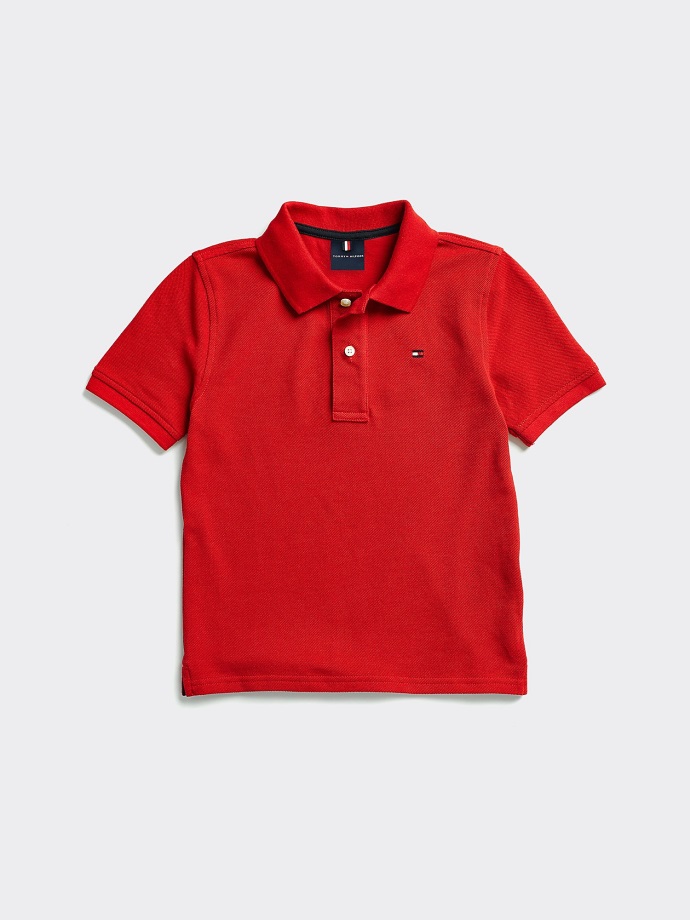 Klasické Polo Jablkově červené Tommy Hilfiger