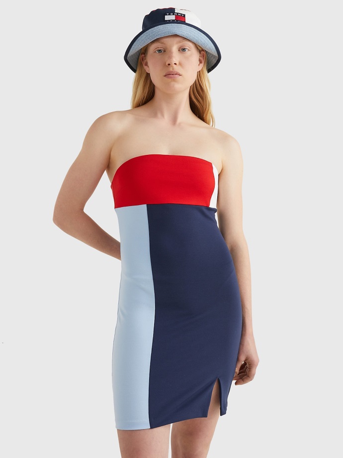Colorblock Bodycon Dress Twilight Navy/multi Tommy Hilfiger