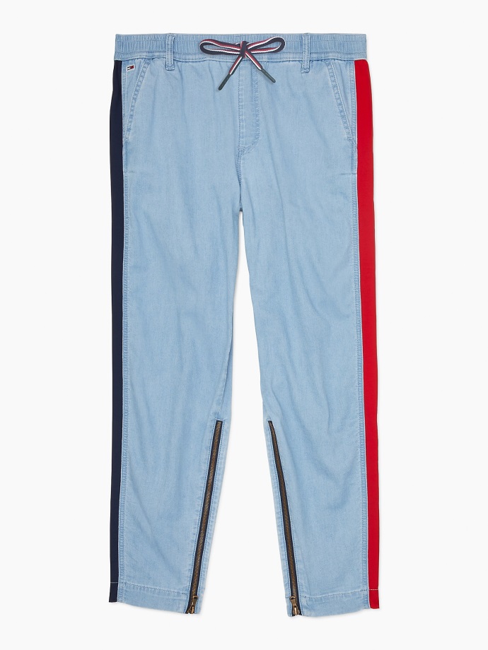 Light Wash Tommy Hilfiger Colorblock Denim Jogger