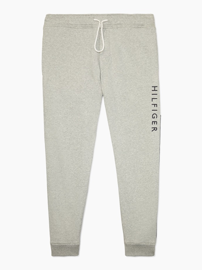 Colorblock Jogger Kalhoty šedá Heather Tommy Hilfiger