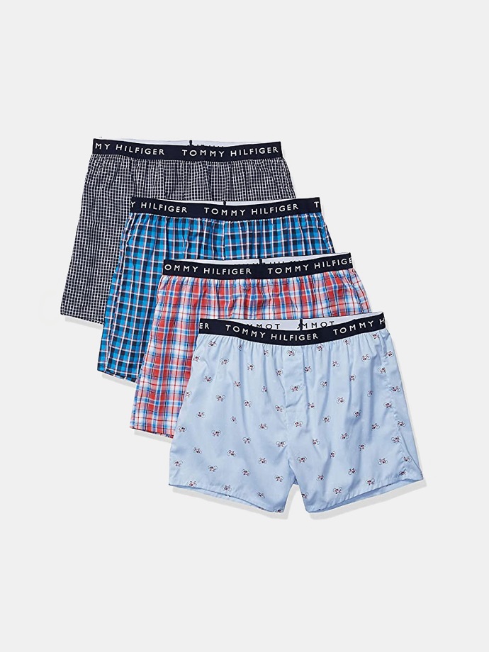 Bavlněné Klasické Boxerky 4pk Tommy Hilfiger červená/světle Modrá/modrá/námořnická