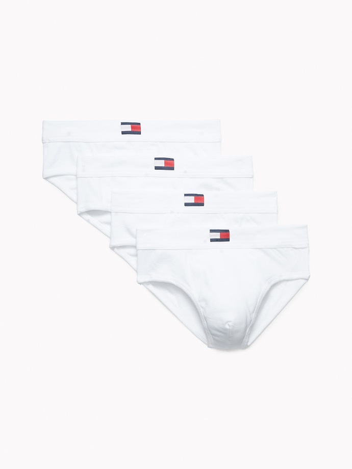Bílé Tommy Hilfiger Bavlna Classics Hip Slip 4pk