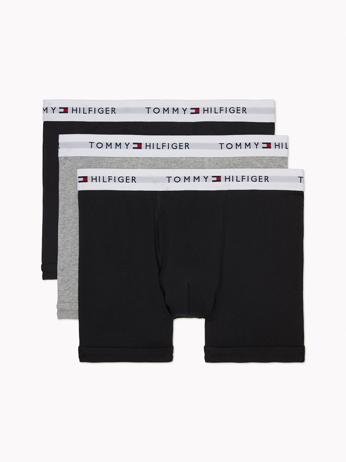 Black/grey Heather Cotton Classics Trunk 3pk Tommy Hilfiger