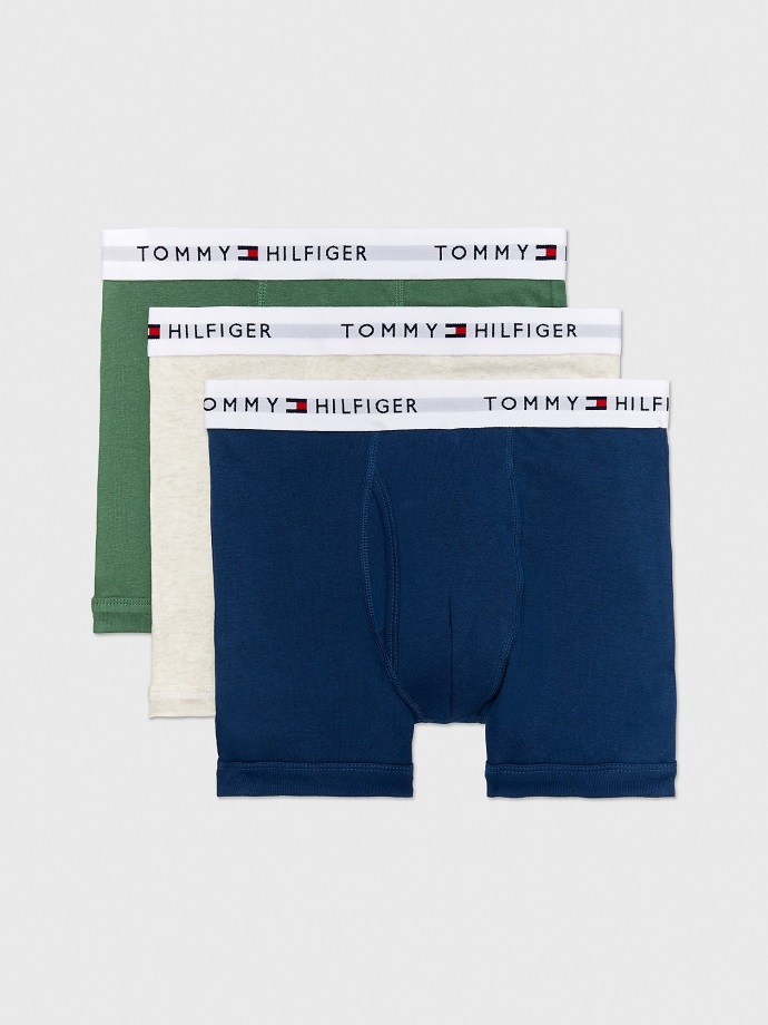 Bavlna Classics Trunk 3pk Blue/heather/blue Tommy Hilfiger