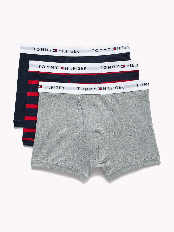 Bavlněný Klasický Kufr 3pk Tmavě Modrá/červená/šedá Tommy Hilfiger