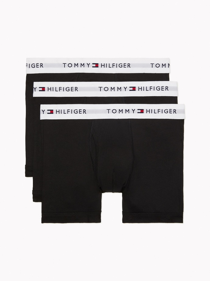 Bílý Bavlněný Klasický Kufr 3pk Tommy Hilfiger