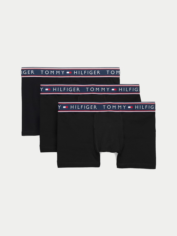 Bavlněný Strečový Kufr 3pk černý Tommy Hilfiger