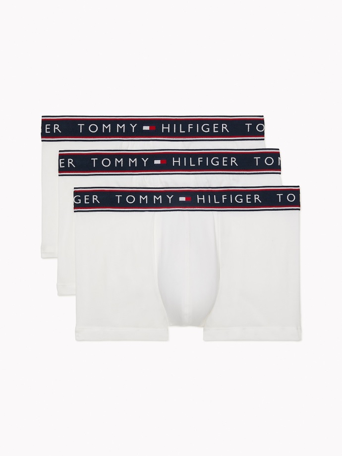 Bílý Bavlněný Stretchový Kufr 3pk Tommy Hilfiger
