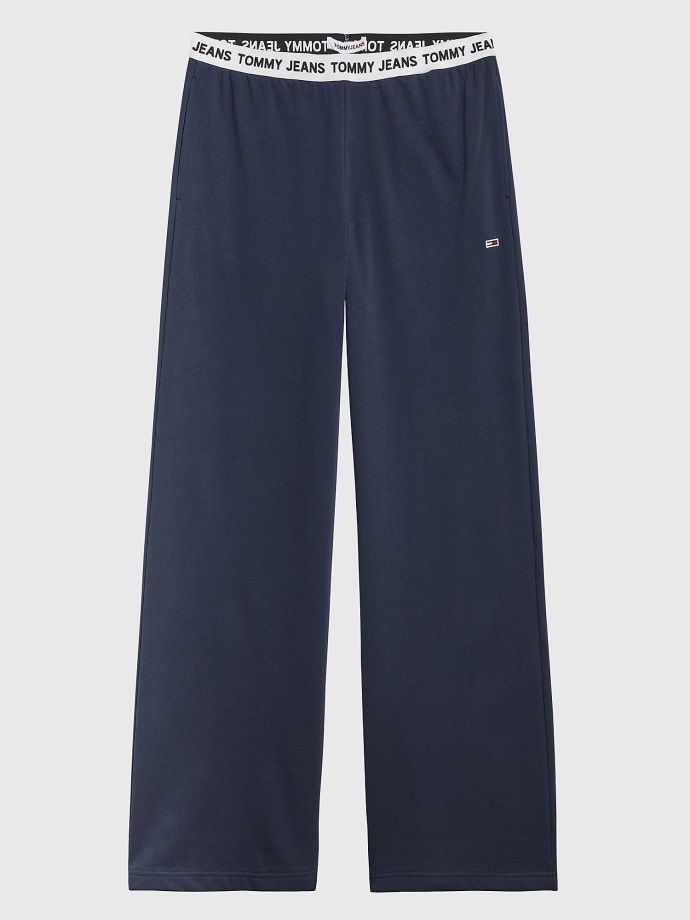 Tepláky S Logem Tommy Hilfiger Twilight Námořnické Křivky S Rovnými Nohavicemi