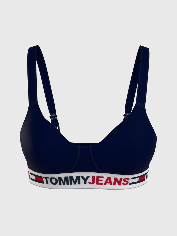 Křivka Tommy Logo Bralette Tommy Hilfiger Pouštní Nebe