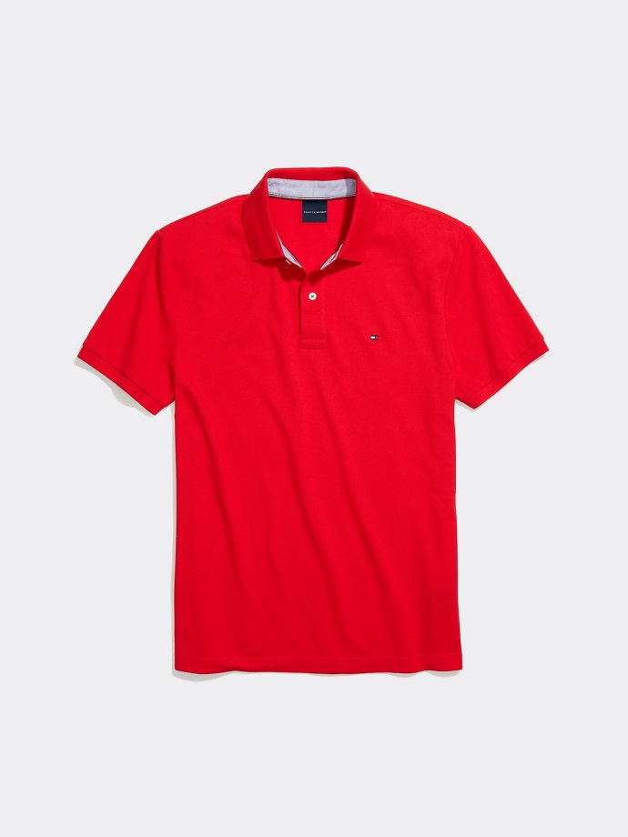 Apple Red Tommy Hilfiger Custom Fit Polo