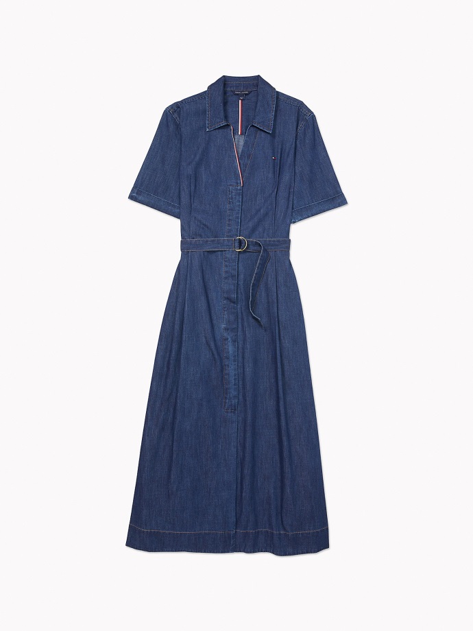 Džínové šaty Tommy Hilfiger Dark Wash