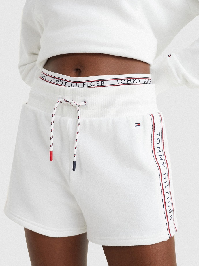 Bílý Pruh Se šňůrkou Krátký Tommy Hilfiger
