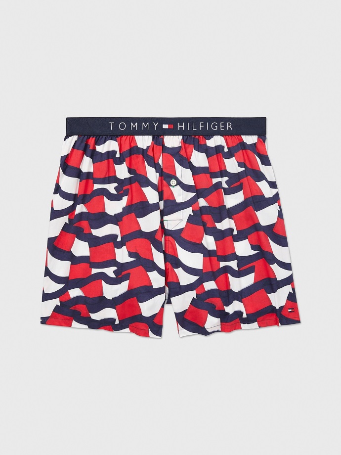 Módní Tkaná Boxerská Plachta Tommy Hilfiger