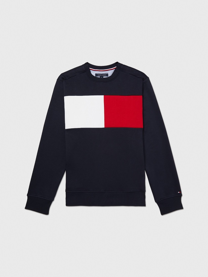 Flag Crewneck Tommy Hilfiger Sky Kapitán