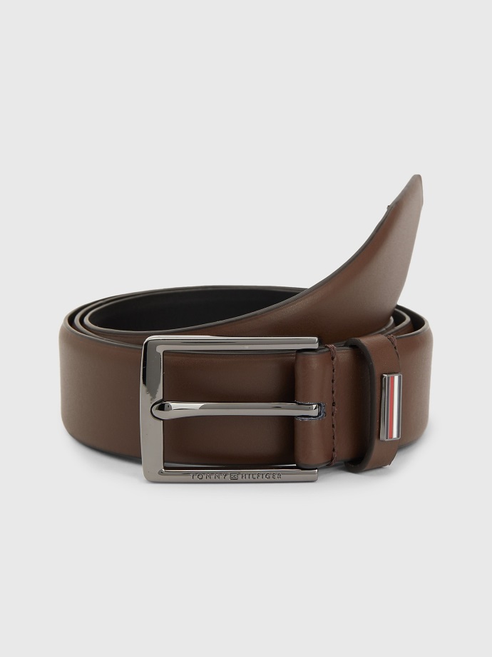 Tmavě Hnědá Vlajka šaty Pásek Tommy Hilfiger