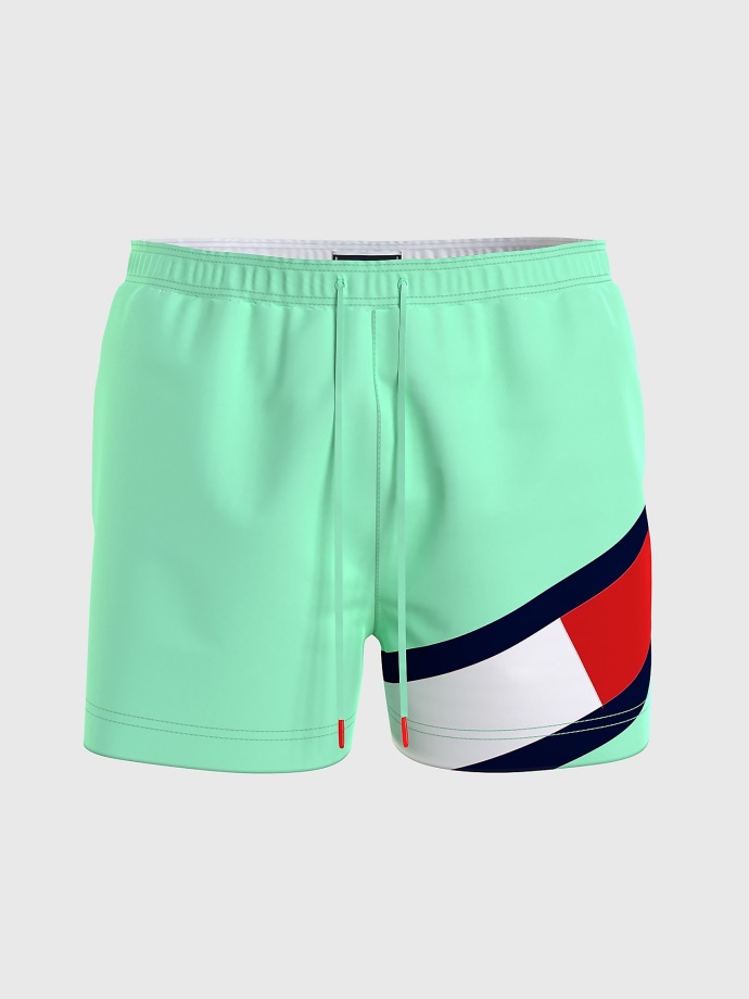 Flag Logo 7 Plavky Tommy Hilfiger Neon Mint
