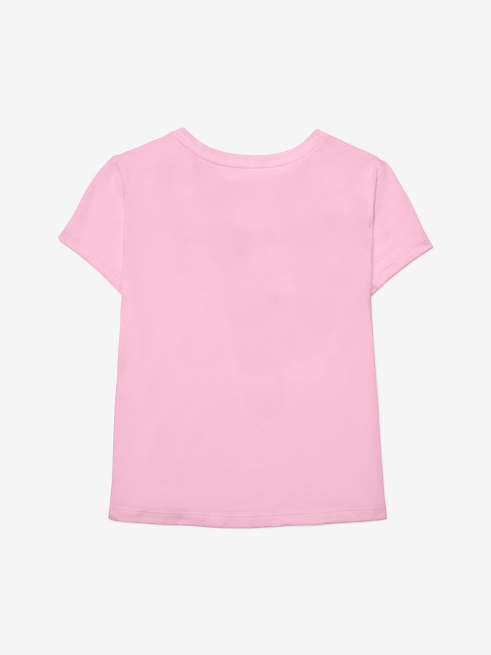 Tričko S Logem Vlajky Růžové Lady Tommy Hilfiger