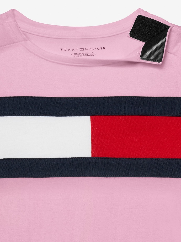Tričko S Logem Vlajky Růžové Lady Tommy Hilfiger