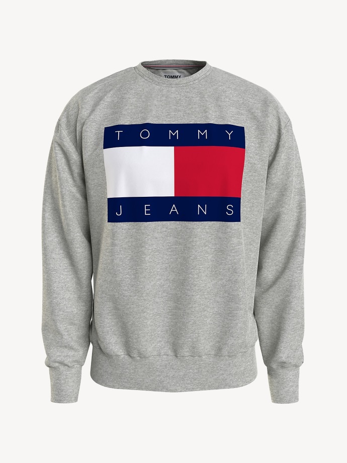 Bc05 šedá Vřesová Mikina Tommy Hilfiger