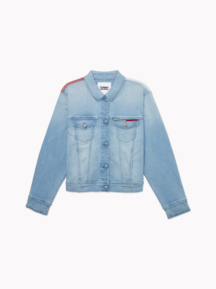 Flag Trucker Bunda Light Wash Tommy Hilfiger