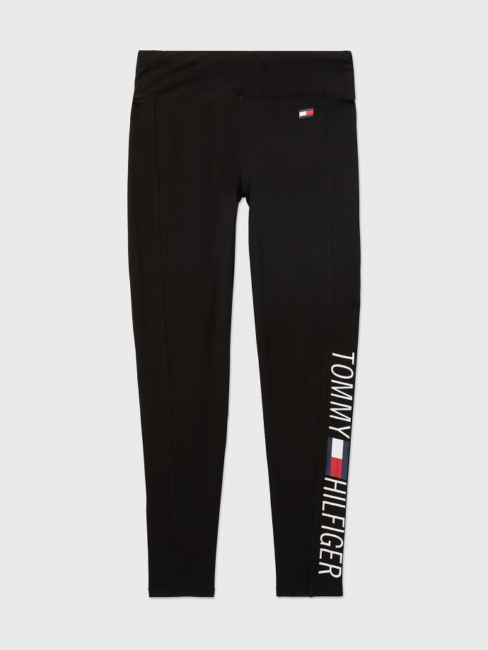 černé Legíny S Logem Tommy Hilfiger