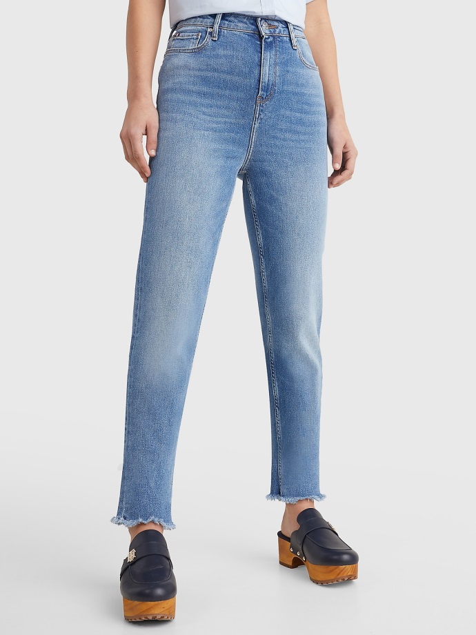 High Rise Slim Fit Jean Tommy Hilfiger Light Wash