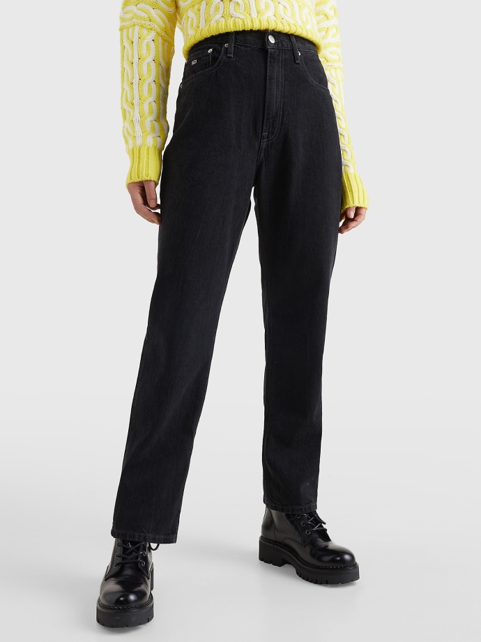 Vysoký Rovný Střih Džínové Džínoviny Tommy Hilfiger