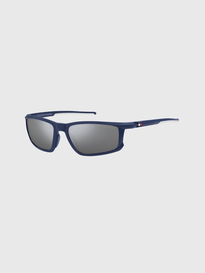 Sluneční Brýle Hilfiger Obdélníkové Matné Modré Tommy Hilfiger