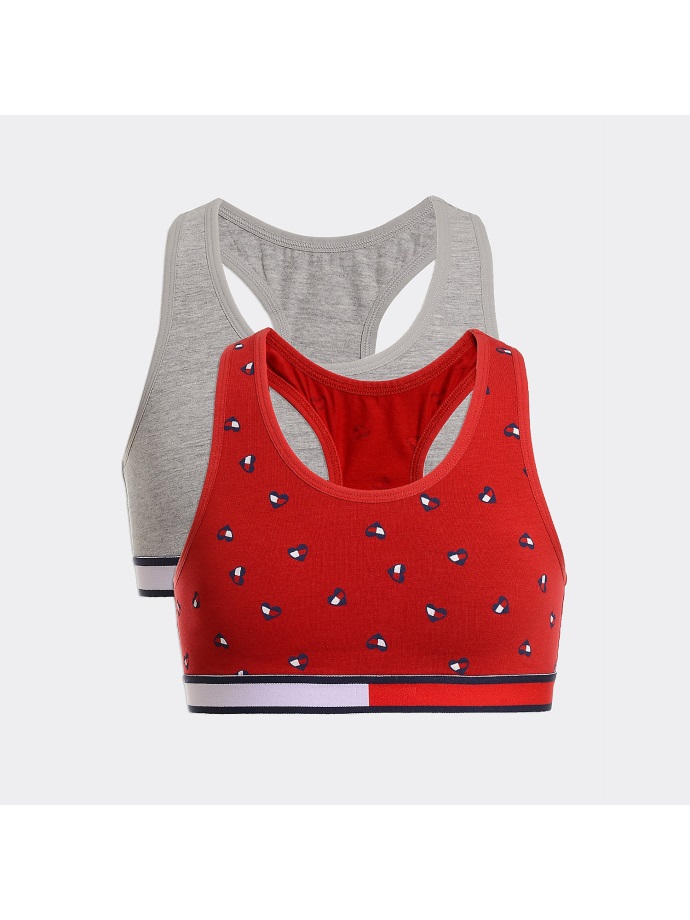 Dětská Braleta 2ks Tommy Hilfiger šarlatová šalvěj