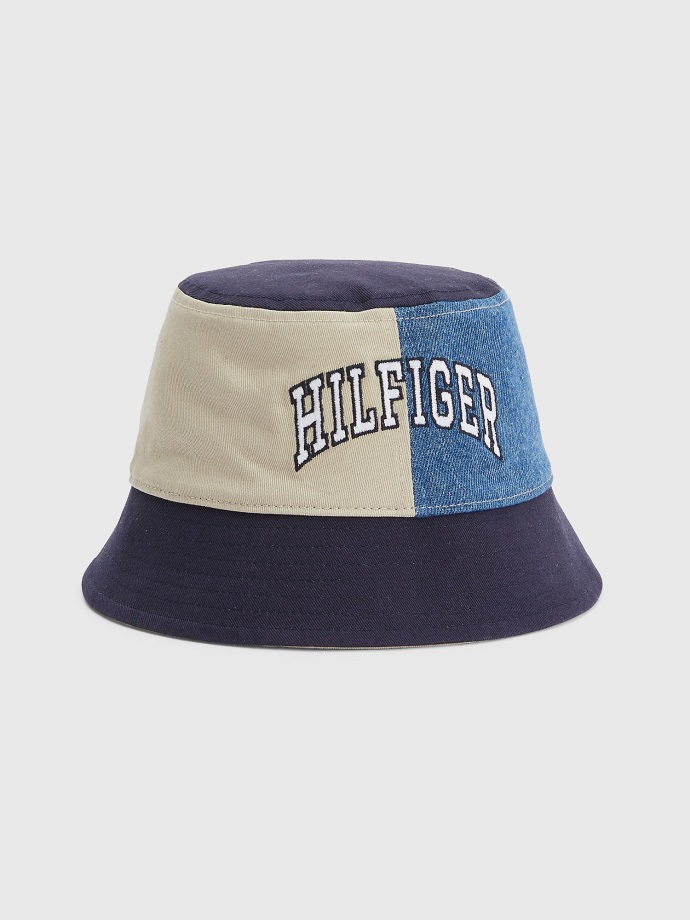 Tommy Hilfiger Dětská čepice Z Barevného Bloku Savana Sand/denim