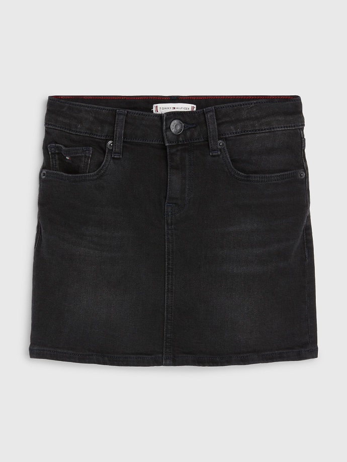 černá Dětská Džínová Sukně Tommy Hilfiger