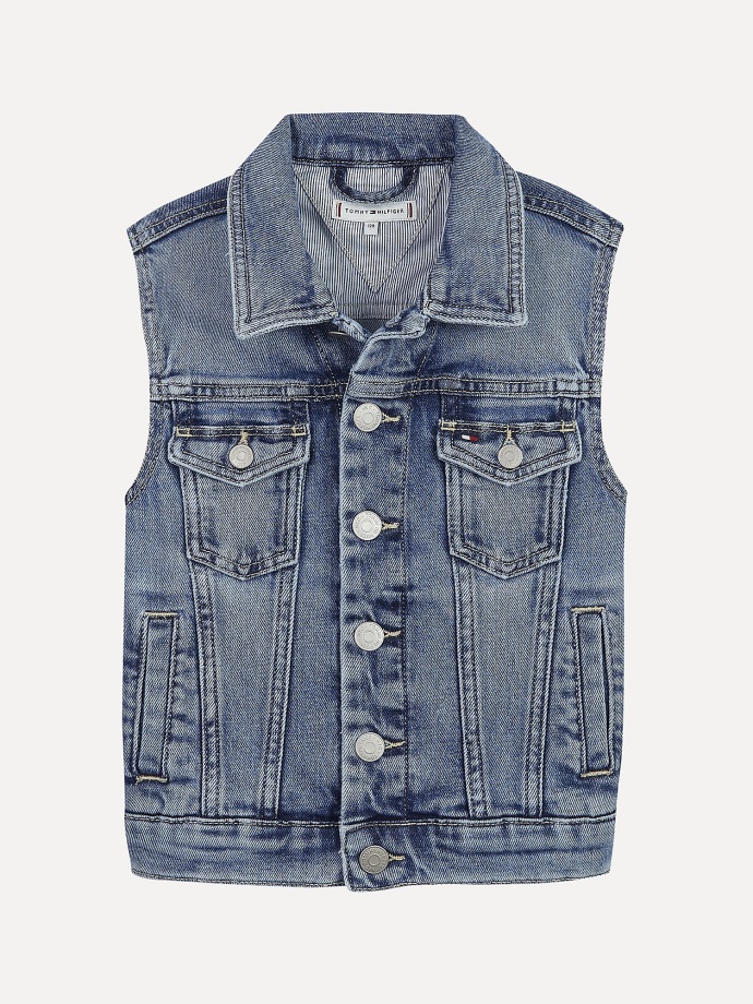 Dětská Džínová Vesta Tommy Hilfiger Medium Denim