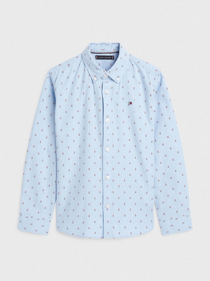 Klidná Modrá Oxfordská Dětská Vlajka Tommy Hilfiger