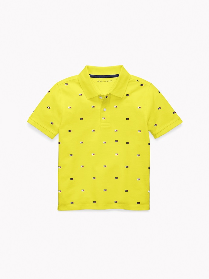 Banánová Slupka/multi Dětská Vlajka Polo Tommy Hilfiger