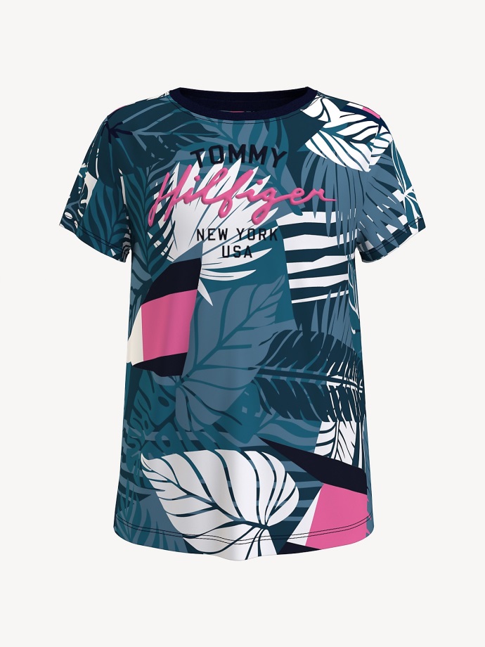 Svěží Bílé Dětské Tričko S Grafickým Logem Tommy Hilfiger