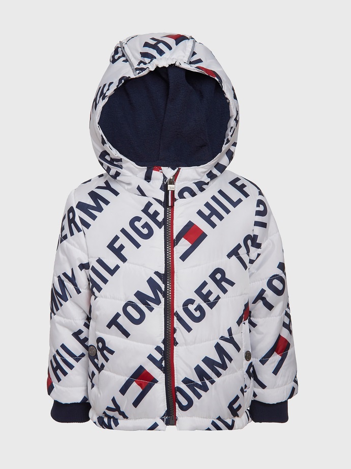 Dětská Těžká Bunda Tommy Hilfiger Zářivě Bílá